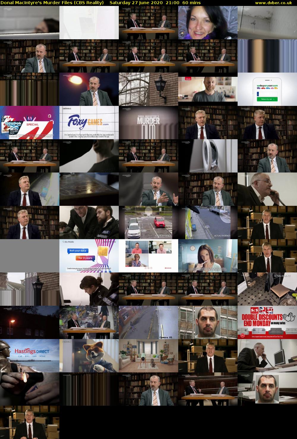 Donal MacIntyre's Murder Files (CBS Reality) Saturday 27 June 2020 21:00 - 22:00