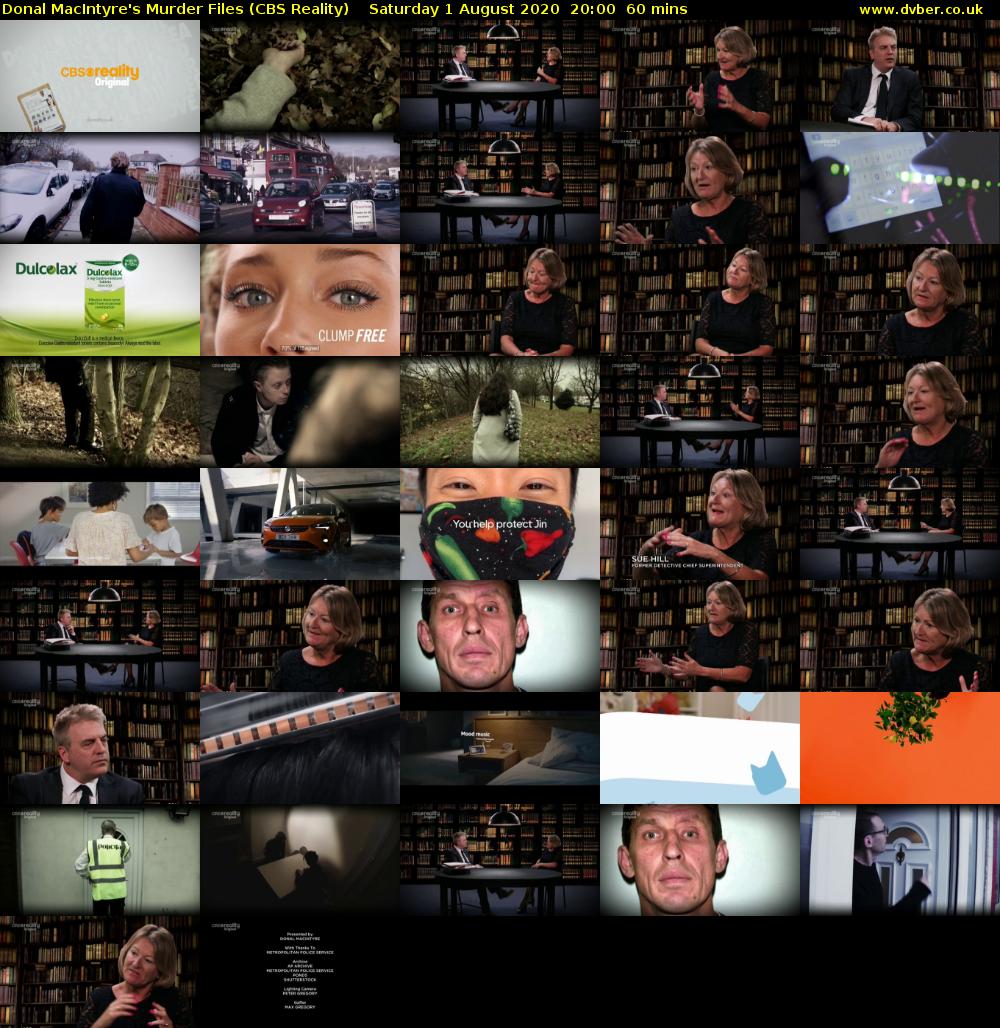 Donal MacIntyre's Murder Files (CBS Reality) Saturday 1 August 2020 20:00 - 21:00