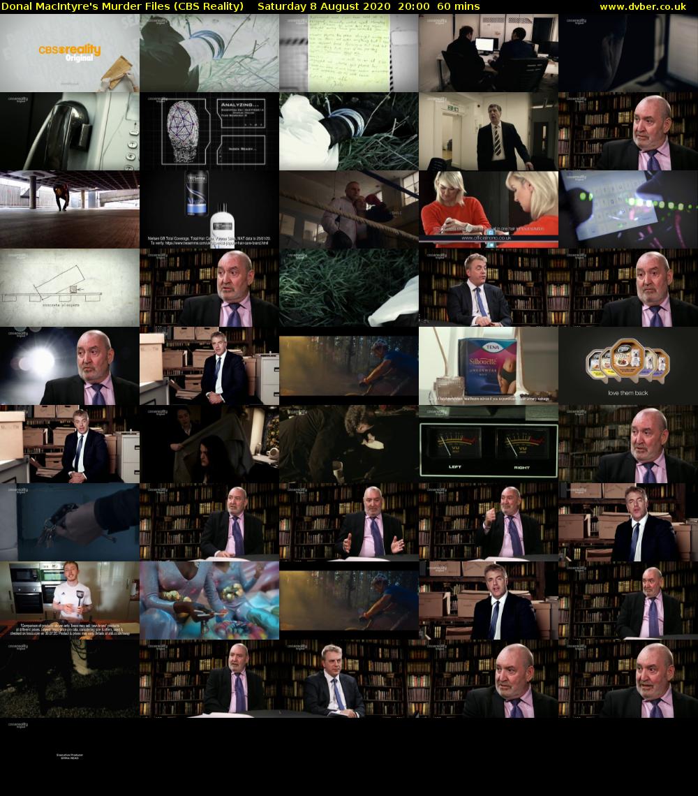 Donal MacIntyre's Murder Files (CBS Reality) Saturday 8 August 2020 20:00 - 21:00