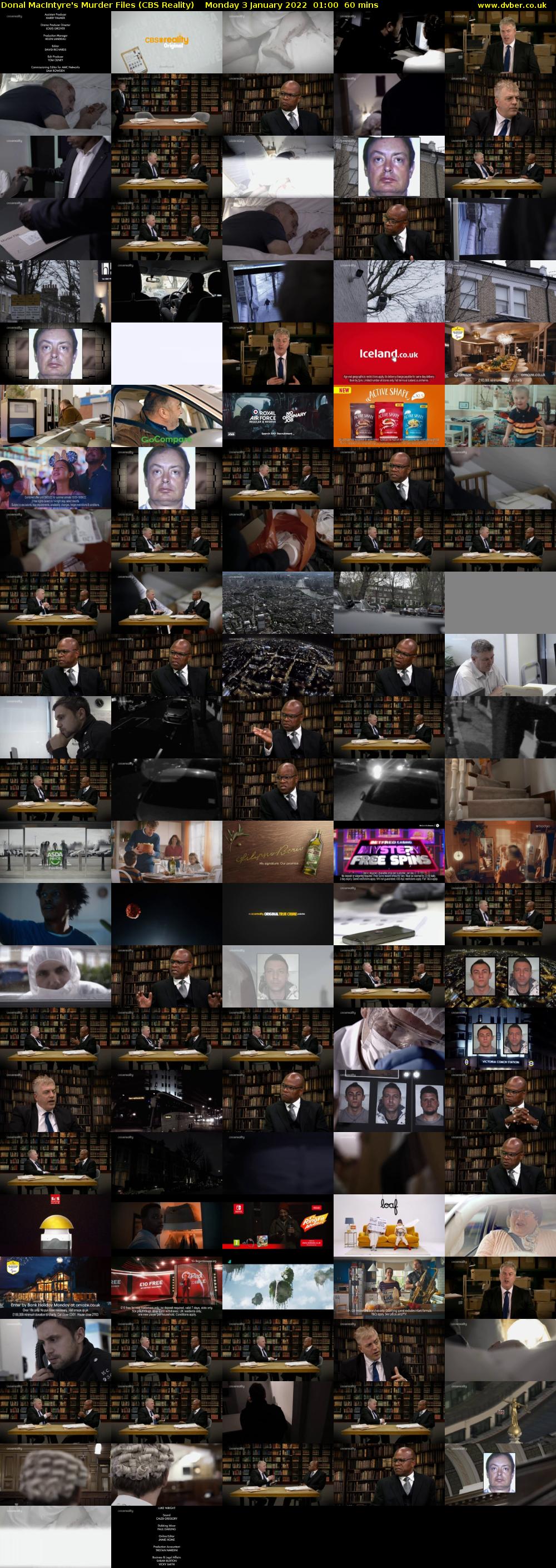 Donal MacIntyre's Murder Files (CBS Reality) Monday 3 January 2022 01:00 - 02:00