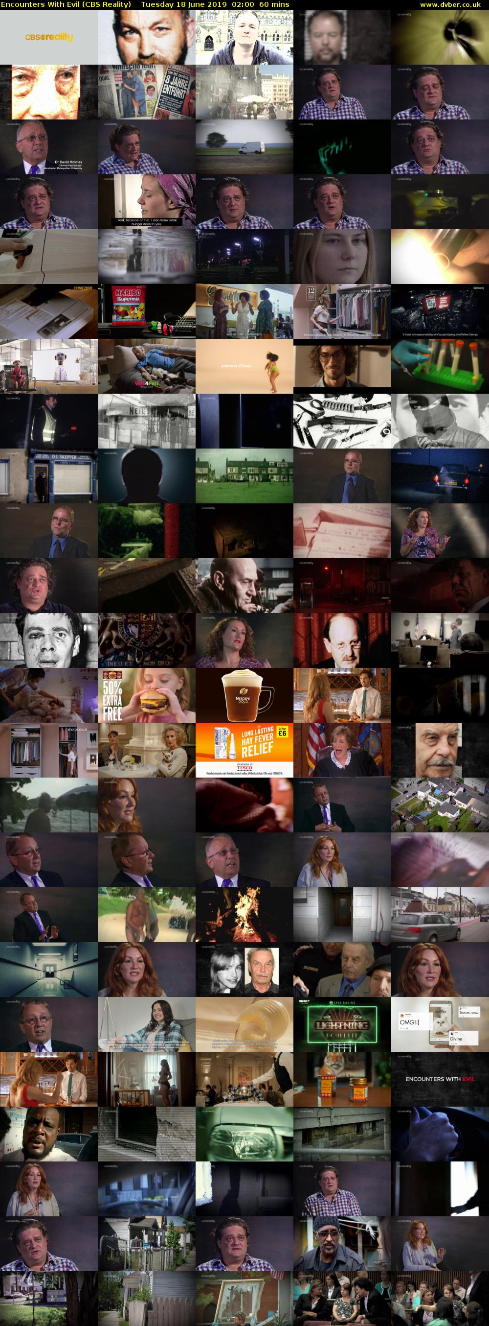 Encounters With Evil (CBS Reality) Tuesday 18 June 2019 02:00 - 03:00