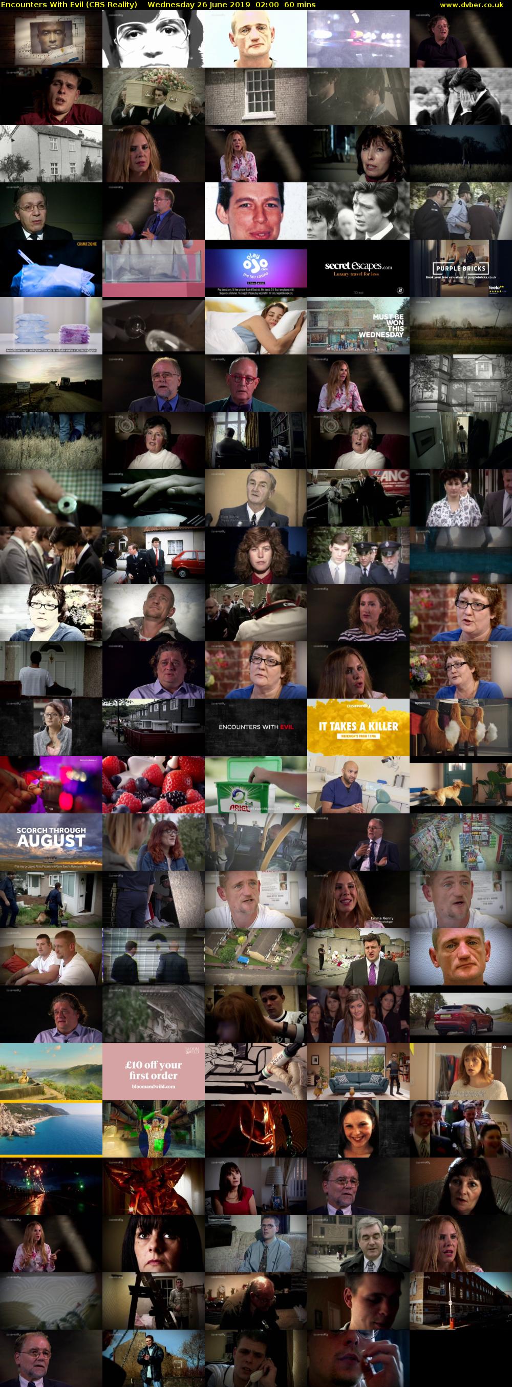 Encounters With Evil (CBS Reality) Wednesday 26 June 2019 02:00 - 03:00