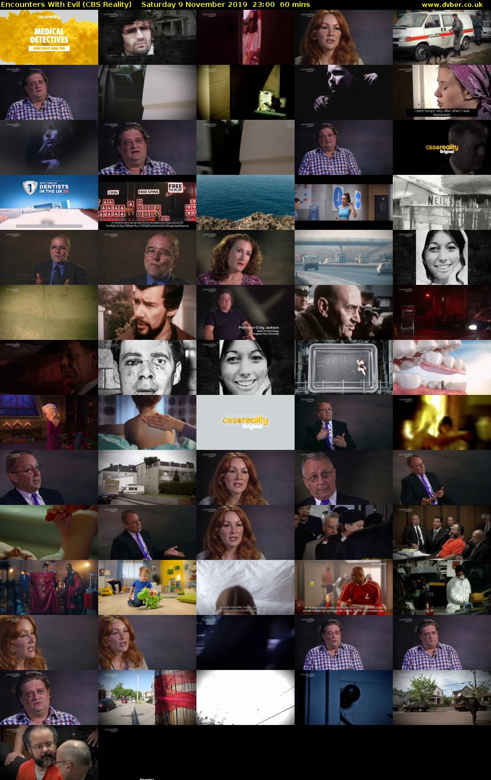 Encounters With Evil (CBS Reality) Saturday 9 November 2019 23:00 - 00:00