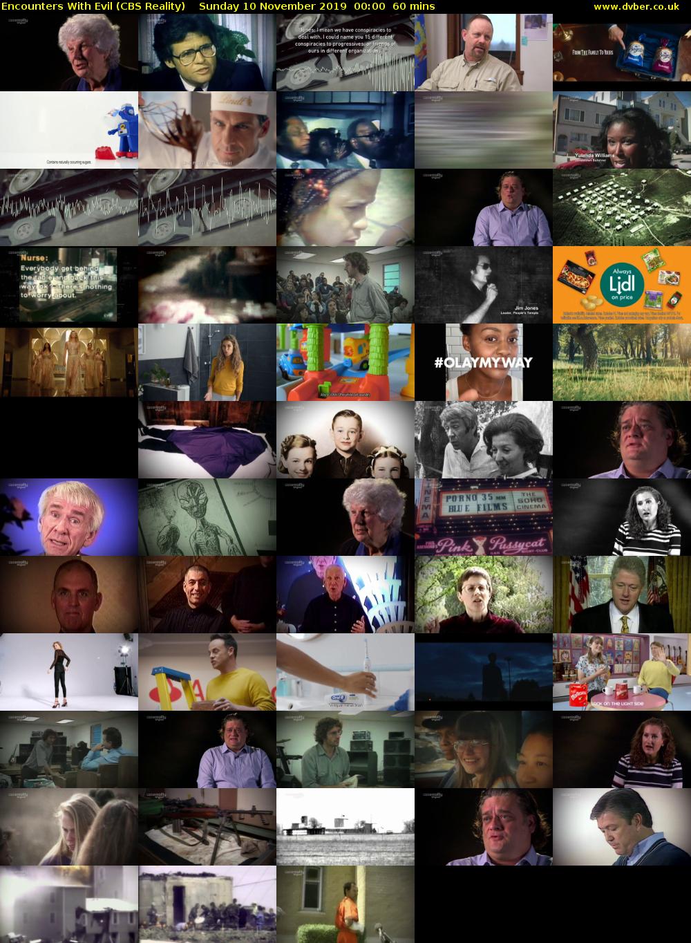 Encounters With Evil (CBS Reality) Sunday 10 November 2019 00:00 - 01:00