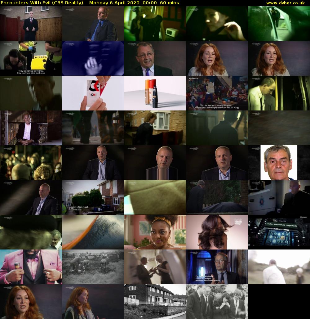Encounters With Evil (CBS Reality) Monday 6 April 2020 00:00 - 01:00