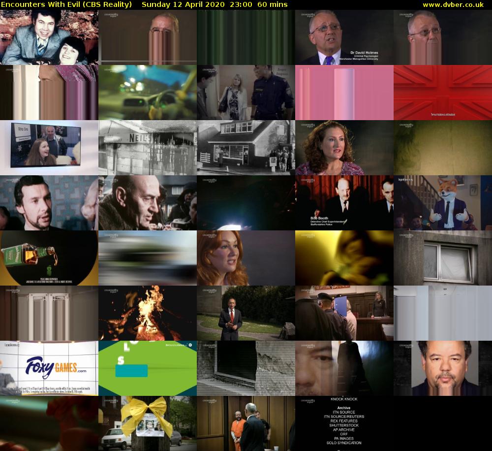 Encounters With Evil (CBS Reality) Sunday 12 April 2020 23:00 - 00:00