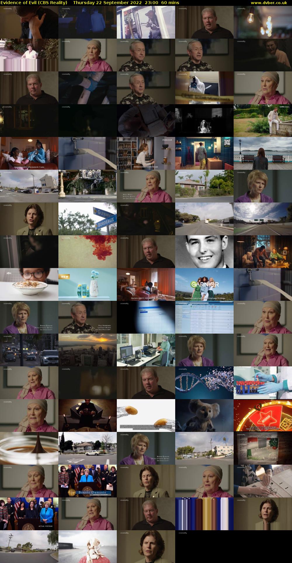 Evidence of Evil (CBS Reality) Thursday 22 September 2022 23:00 - 00:00