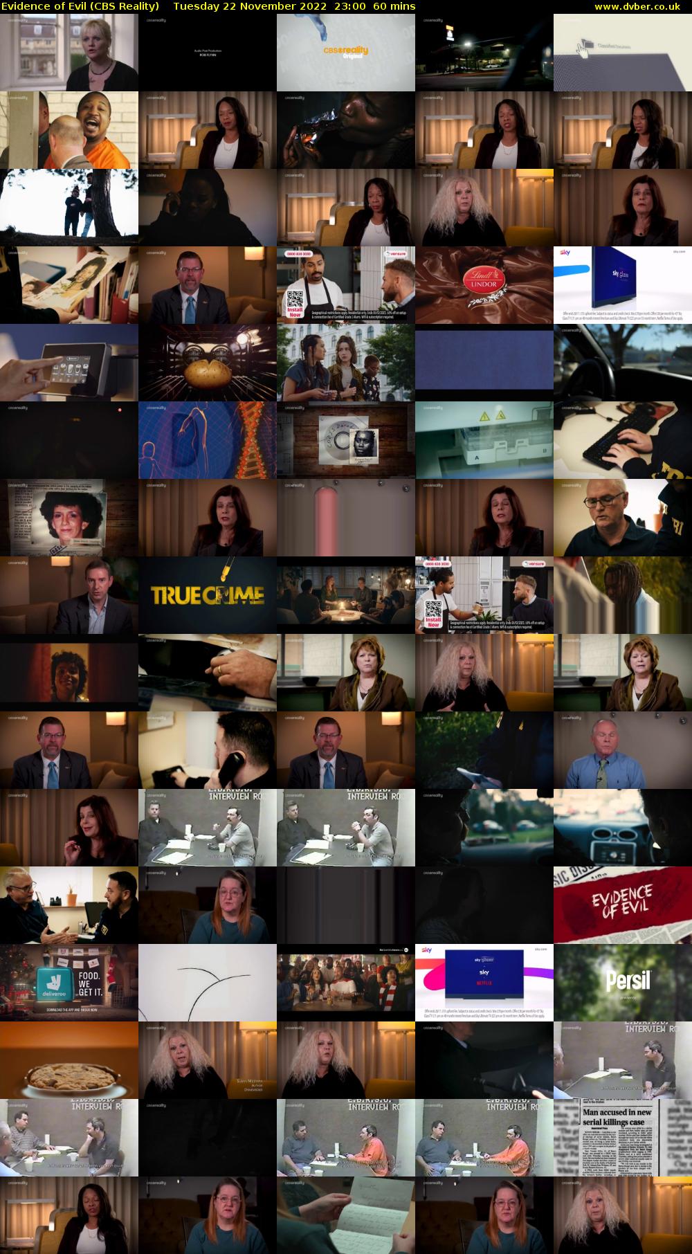 Evidence of Evil (CBS Reality) Tuesday 22 November 2022 23:00 - 00:00