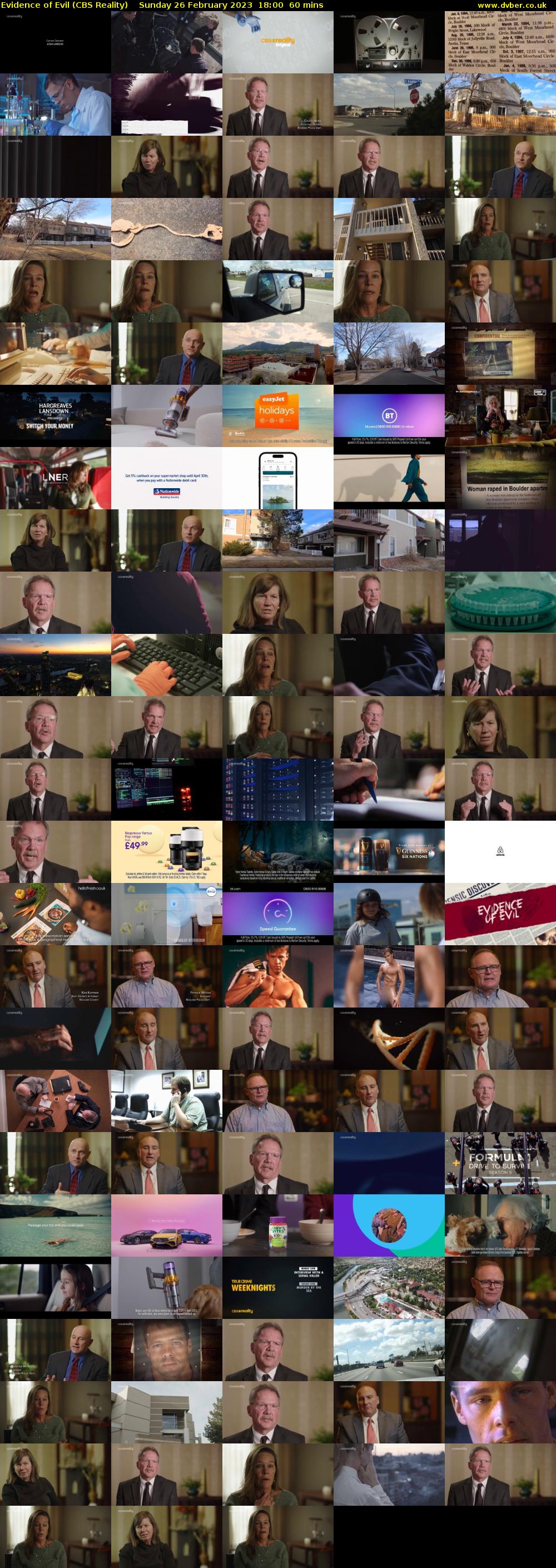 Evidence of Evil (CBS Reality) Sunday 26 February 2023 18:00 - 19:00