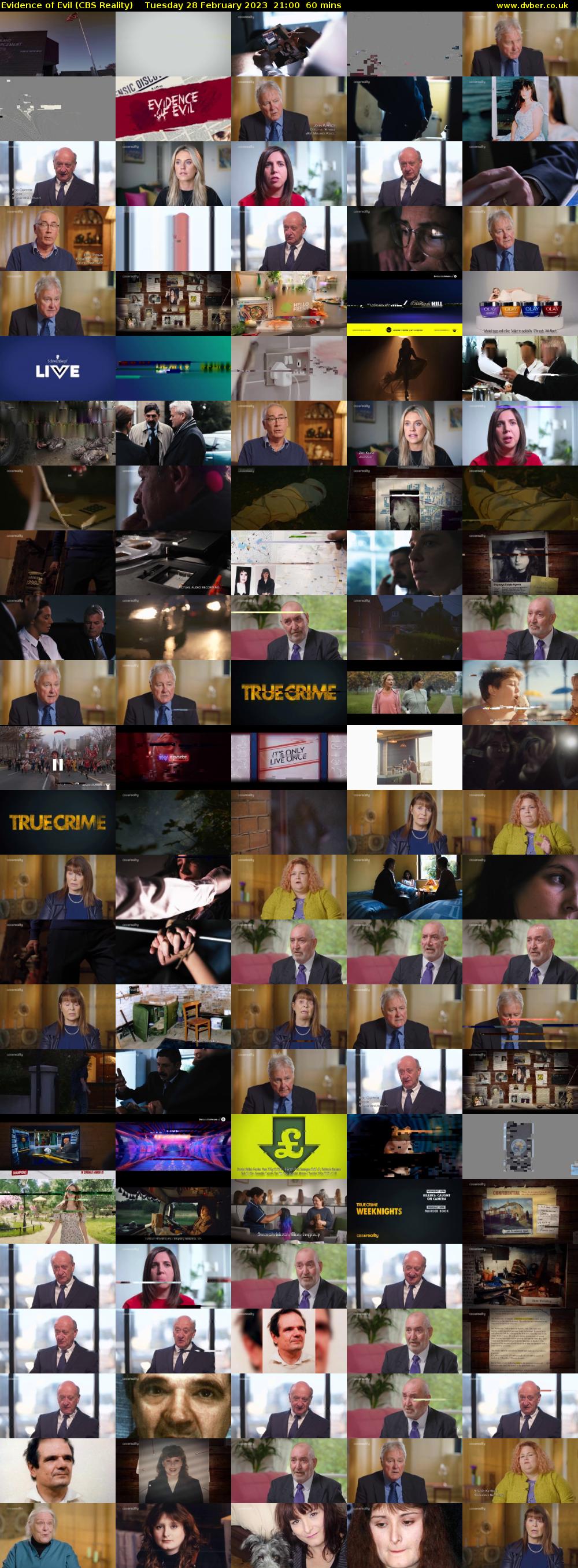 Evidence of Evil (CBS Reality) Tuesday 28 February 2023 21:00 - 22:00
