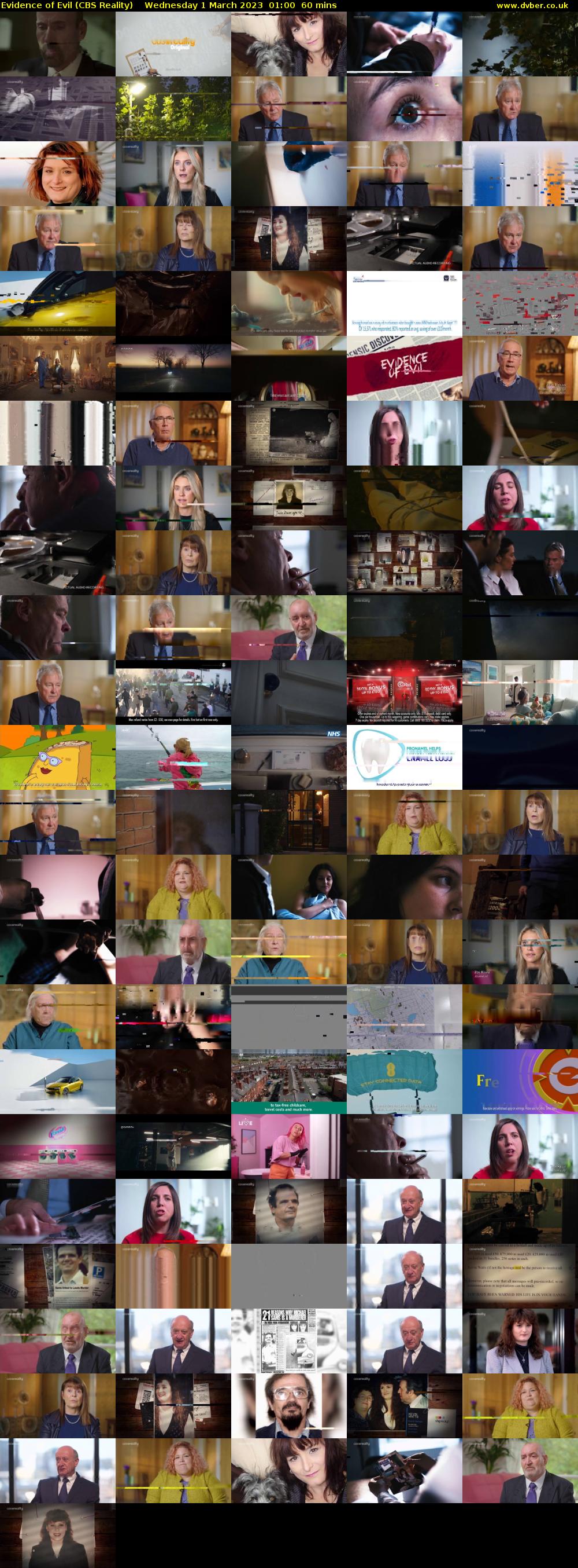 Evidence of Evil (CBS Reality) Wednesday 1 March 2023 01:00 - 02:00