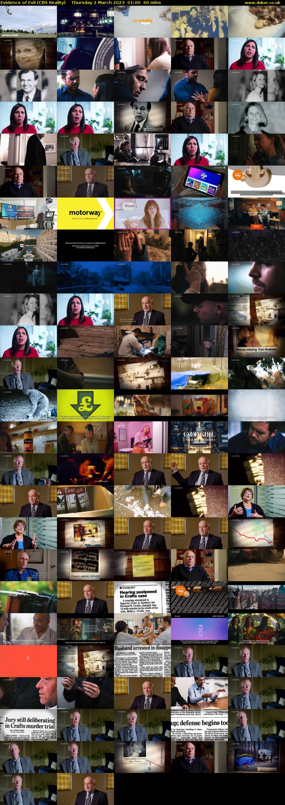 Evidence of Evil (CBS Reality) Thursday 2 March 2023 01:00 - 02:00