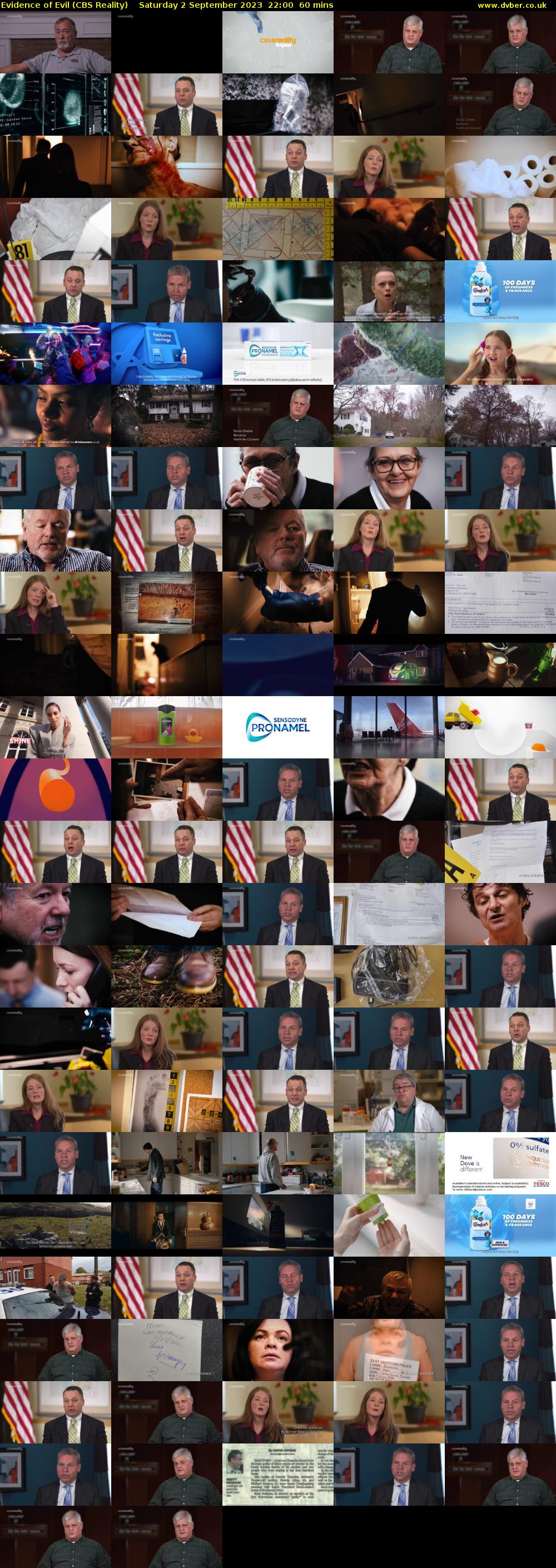 Evidence of Evil (CBS Reality) Saturday 2 September 2023 22:00 - 23:00