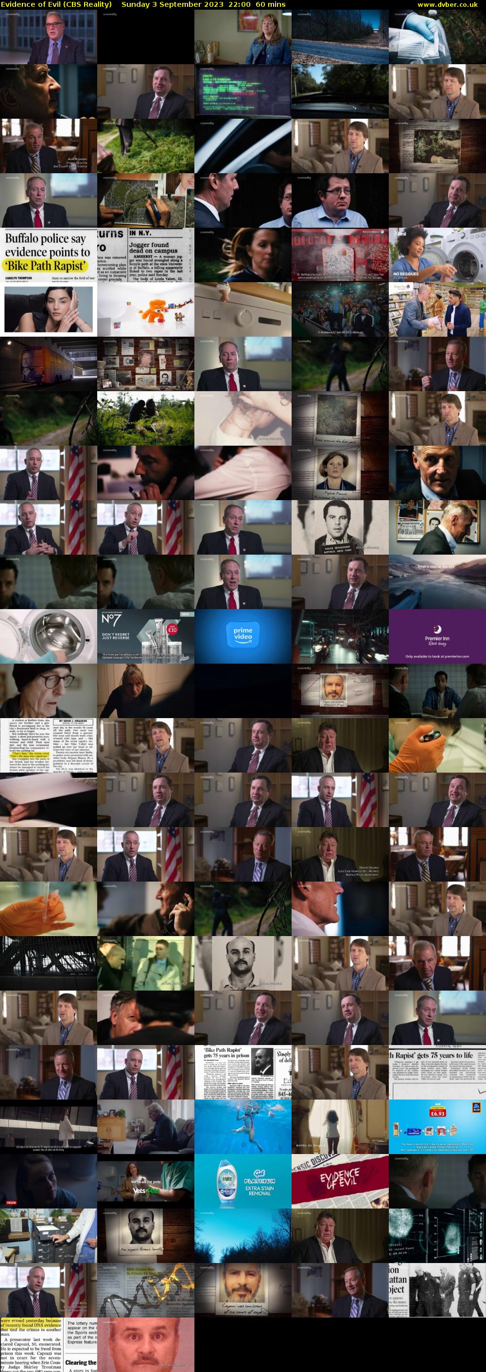 Evidence of Evil (CBS Reality) Sunday 3 September 2023 22:00 - 23:00