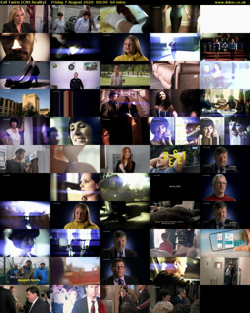 Evil Twins (CBS Reality) Friday 7 August 2020 00:00 - 01:00