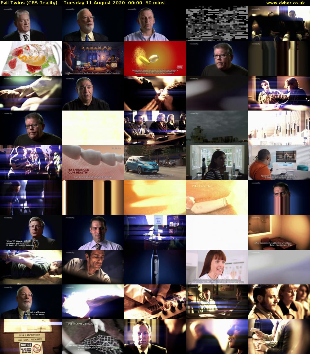 Evil Twins (CBS Reality) Tuesday 11 August 2020 00:00 - 01:00