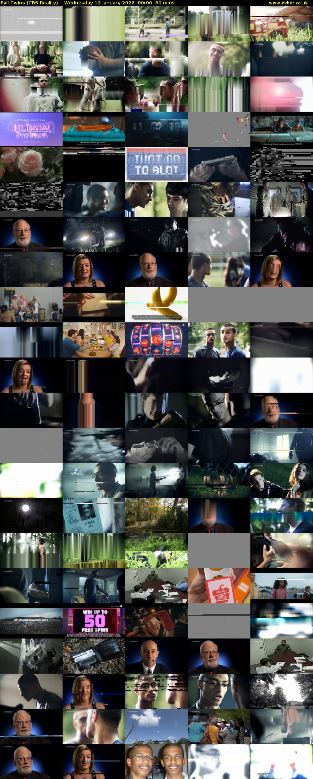 Evil Twins (CBS Reality) Wednesday 12 January 2022 00:00 - 01:00