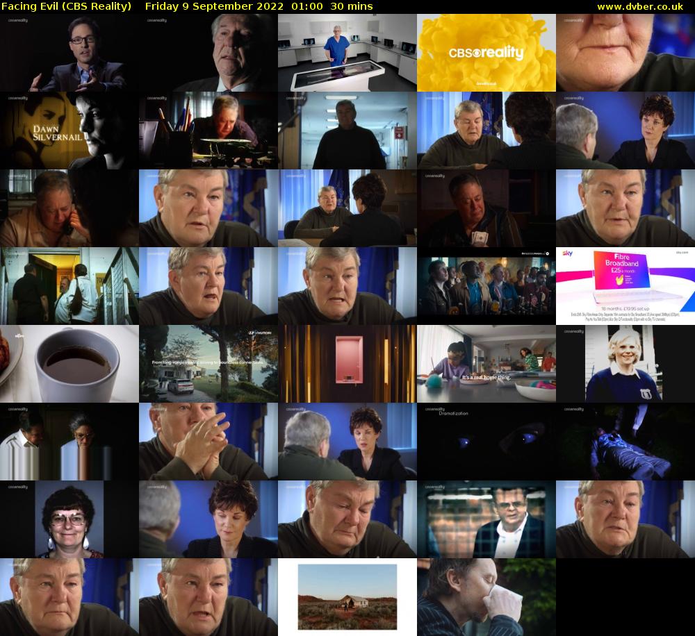 Facing Evil (CBS Reality) Friday 9 September 2022 01:00 - 01:30