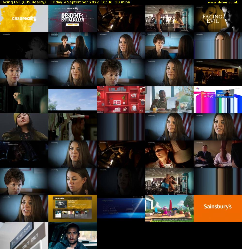 Facing Evil (CBS Reality) Friday 9 September 2022 01:30 - 02:00