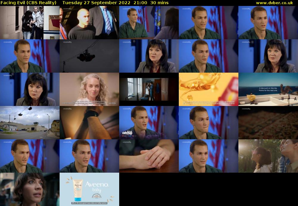 Facing Evil (CBS Reality) Tuesday 27 September 2022 21:00 - 21:30