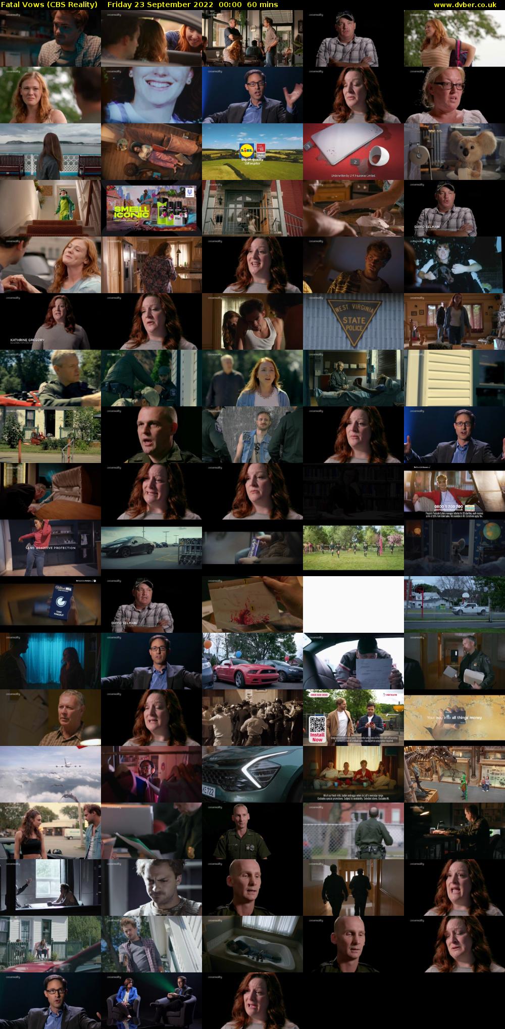 Fatal Vows (CBS Reality) Friday 23 September 2022 00:00 - 01:00
