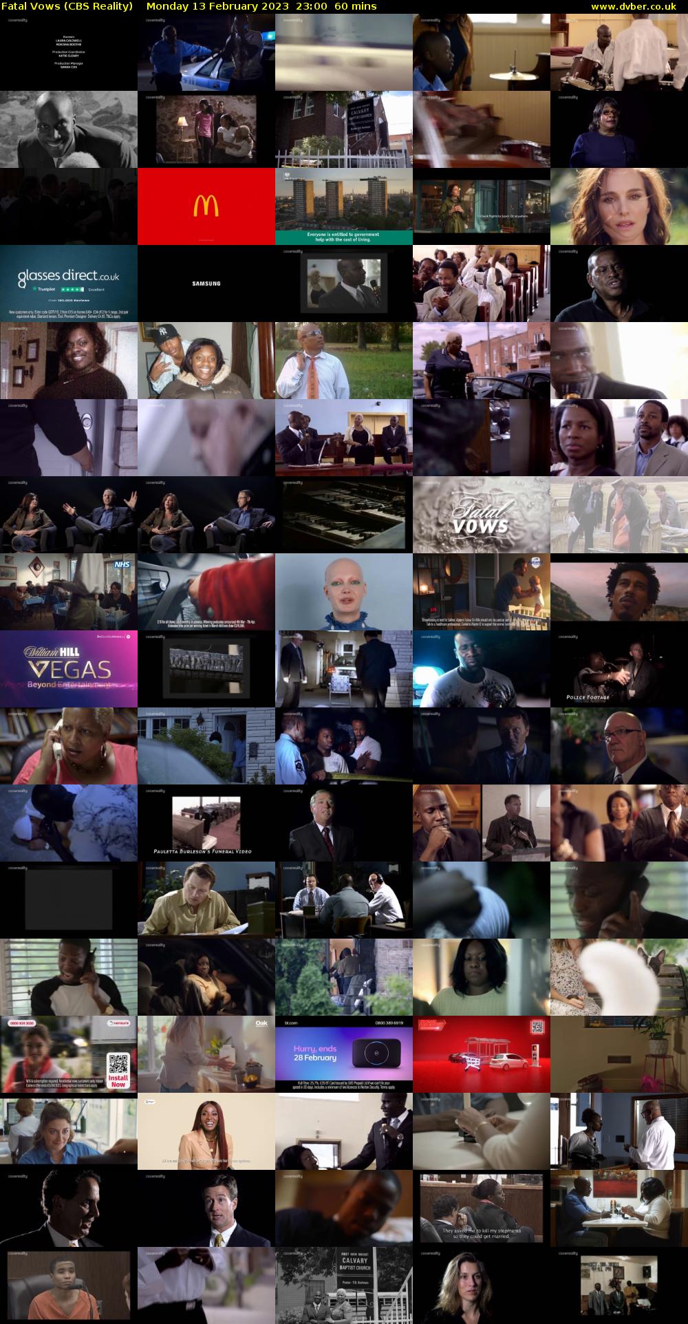 Fatal Vows (CBS Reality) Monday 13 February 2023 23:00 - 00:00