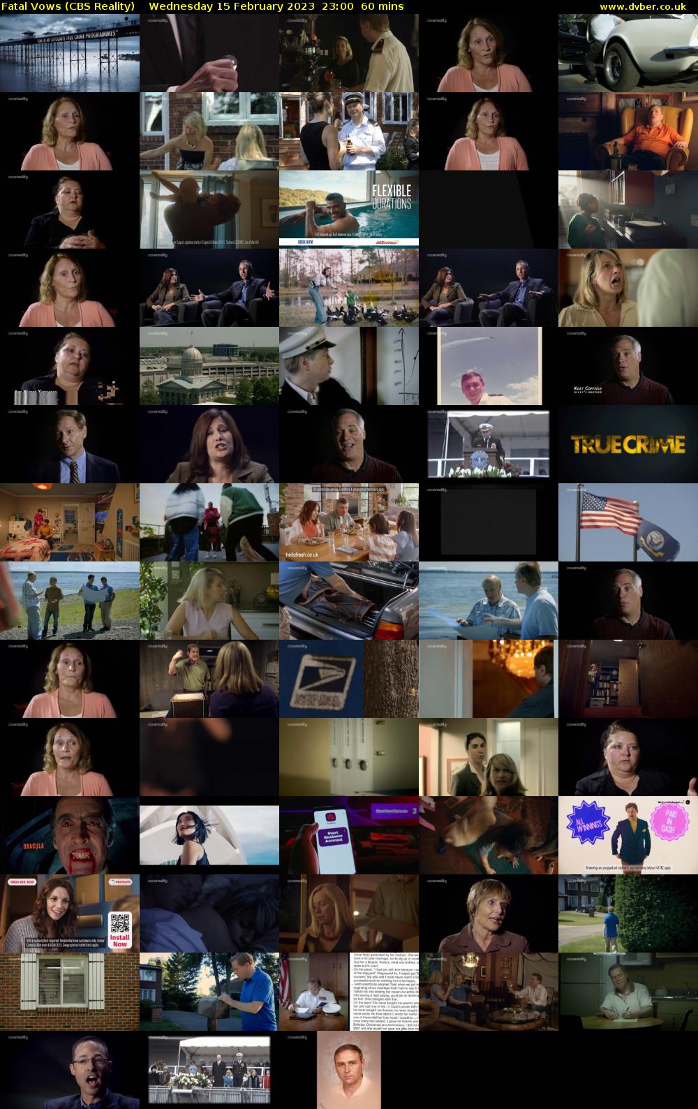 Fatal Vows (CBS Reality) Wednesday 15 February 2023 23:00 - 00:00