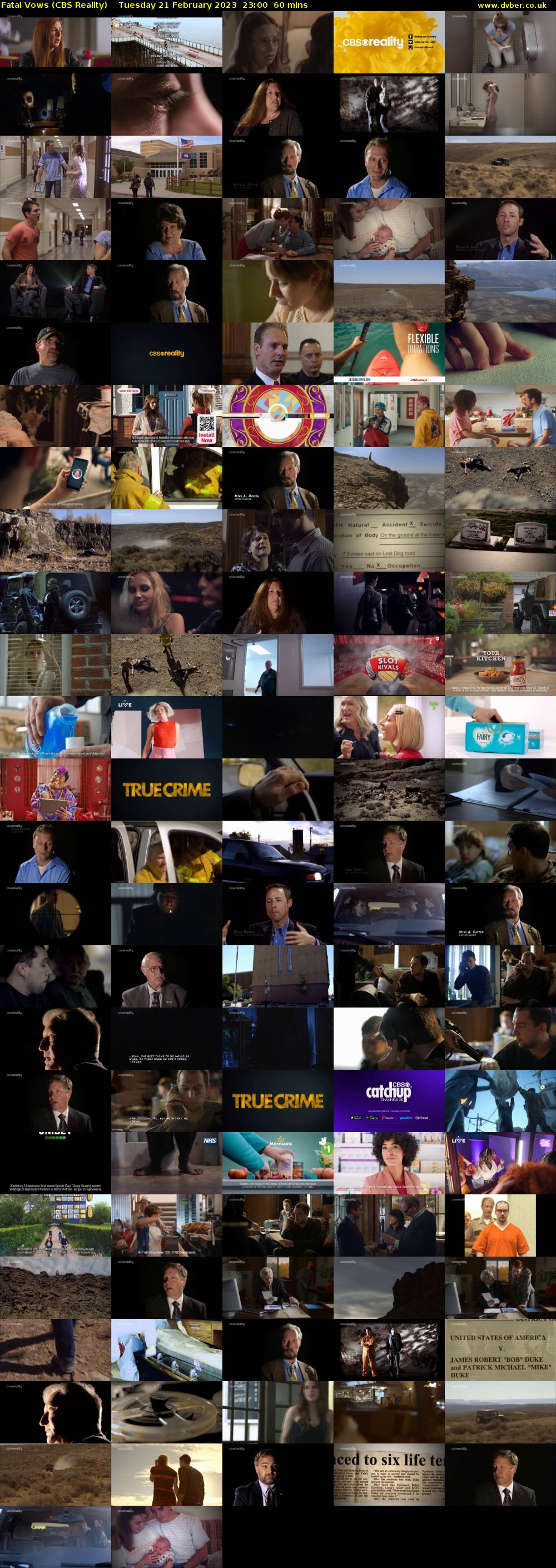 Fatal Vows (CBS Reality) Tuesday 21 February 2023 23:00 - 00:00
