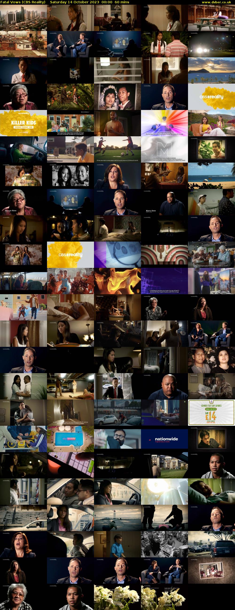 Fatal Vows (CBS Reality) Saturday 14 October 2023 00:00 - 01:00