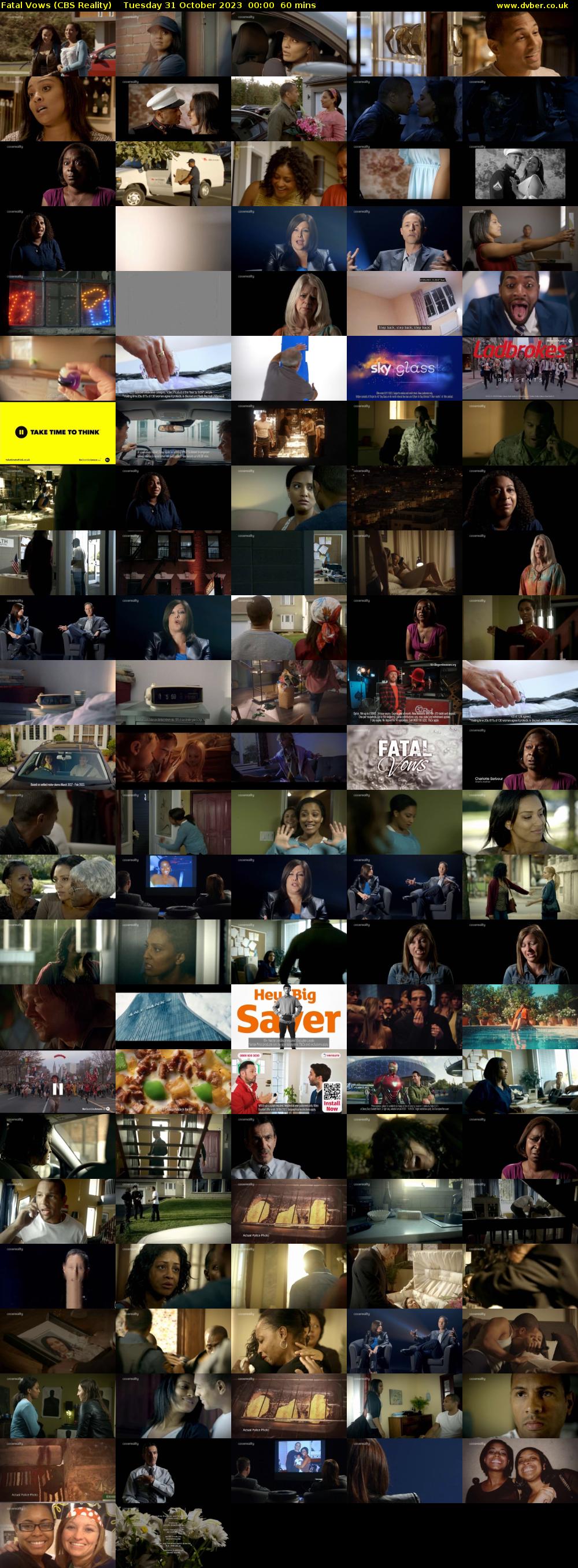 Fatal Vows (CBS Reality) Tuesday 31 October 2023 00:00 - 01:00