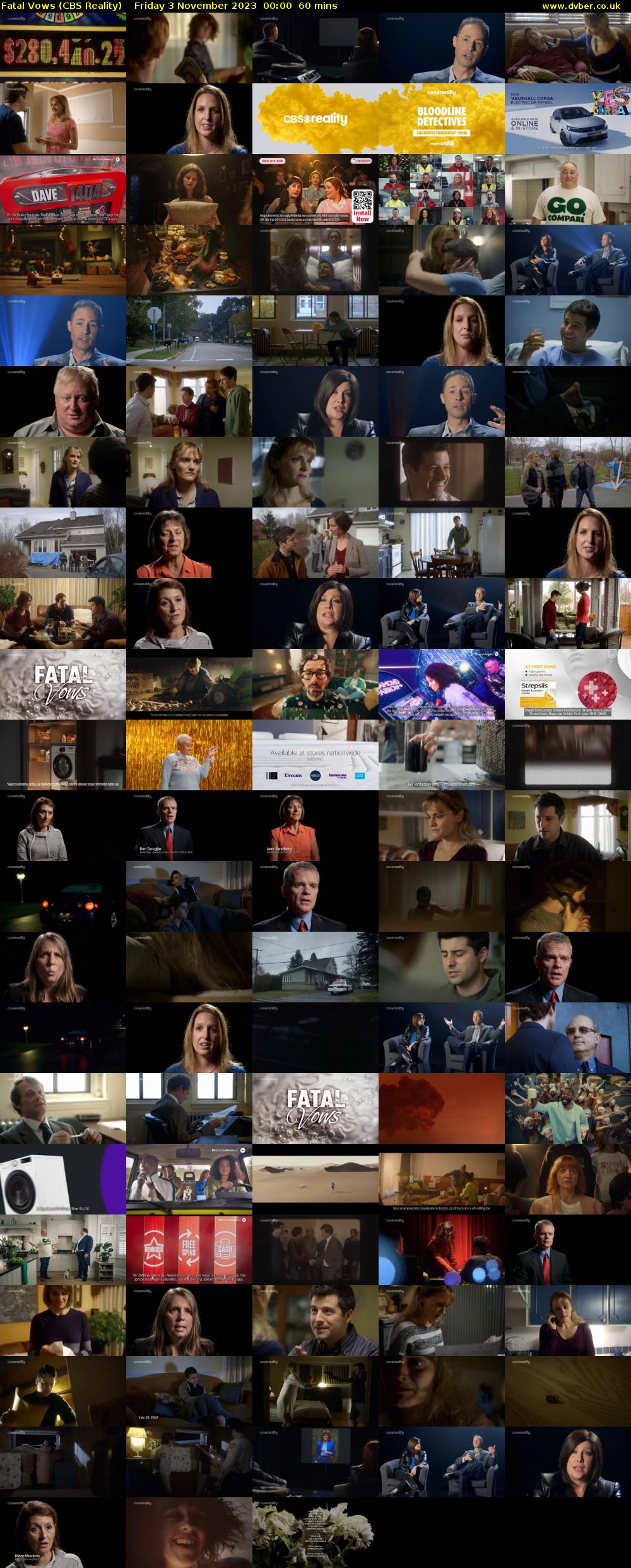 Fatal Vows (CBS Reality) Friday 3 November 2023 00:00 - 01:00