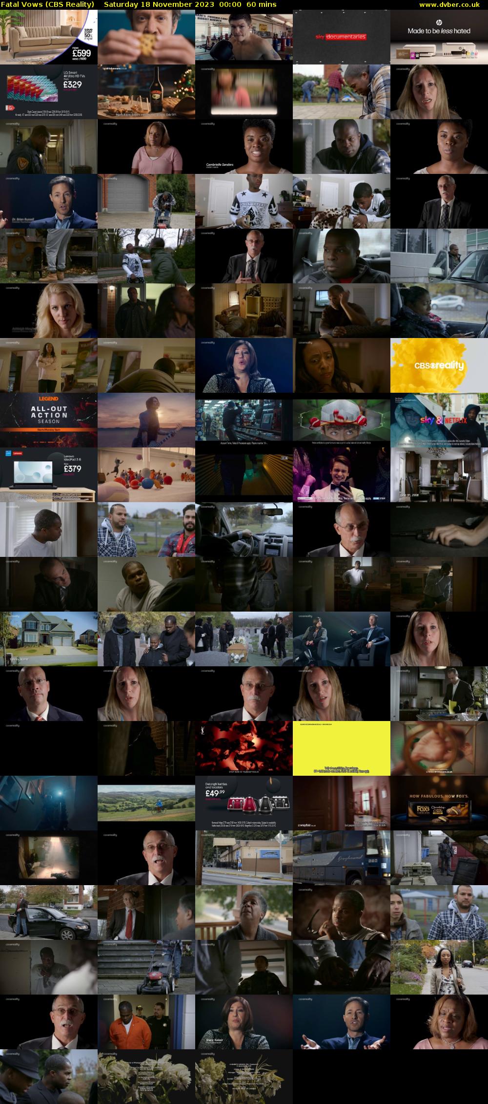 Fatal Vows (CBS Reality) Saturday 18 November 2023 00:00 - 01:00