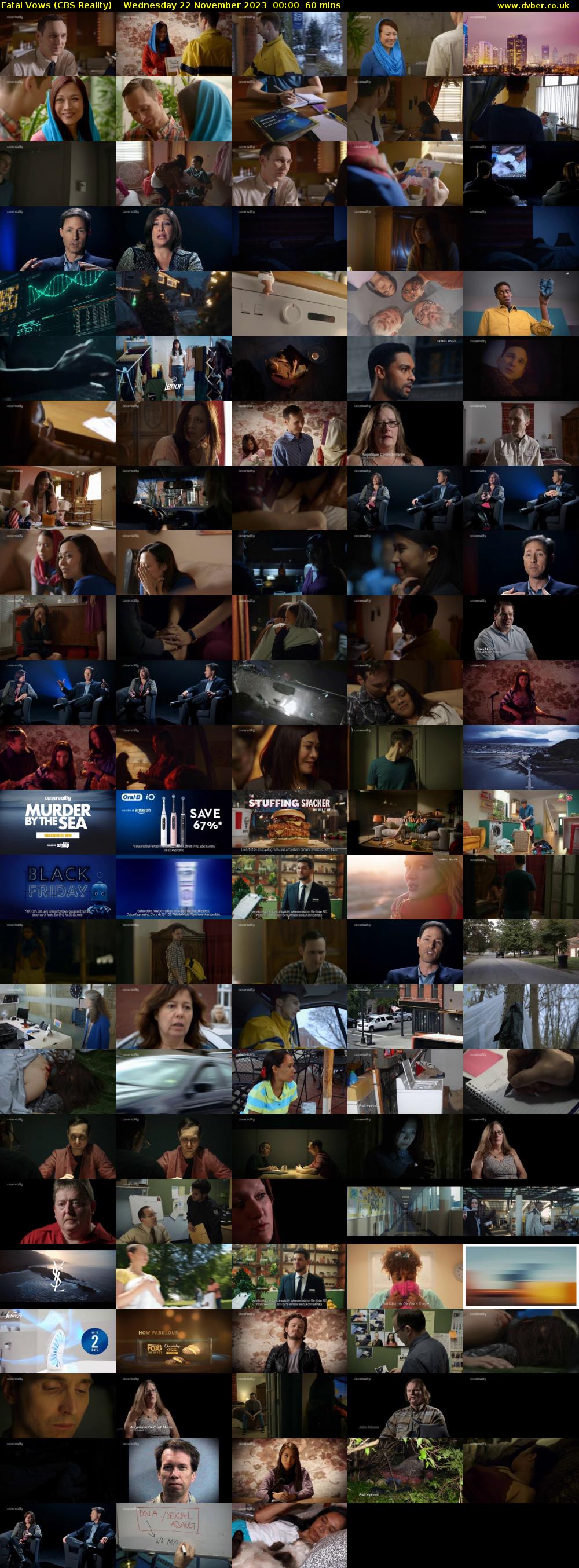 Fatal Vows (CBS Reality) Wednesday 22 November 2023 00:00 - 01:00