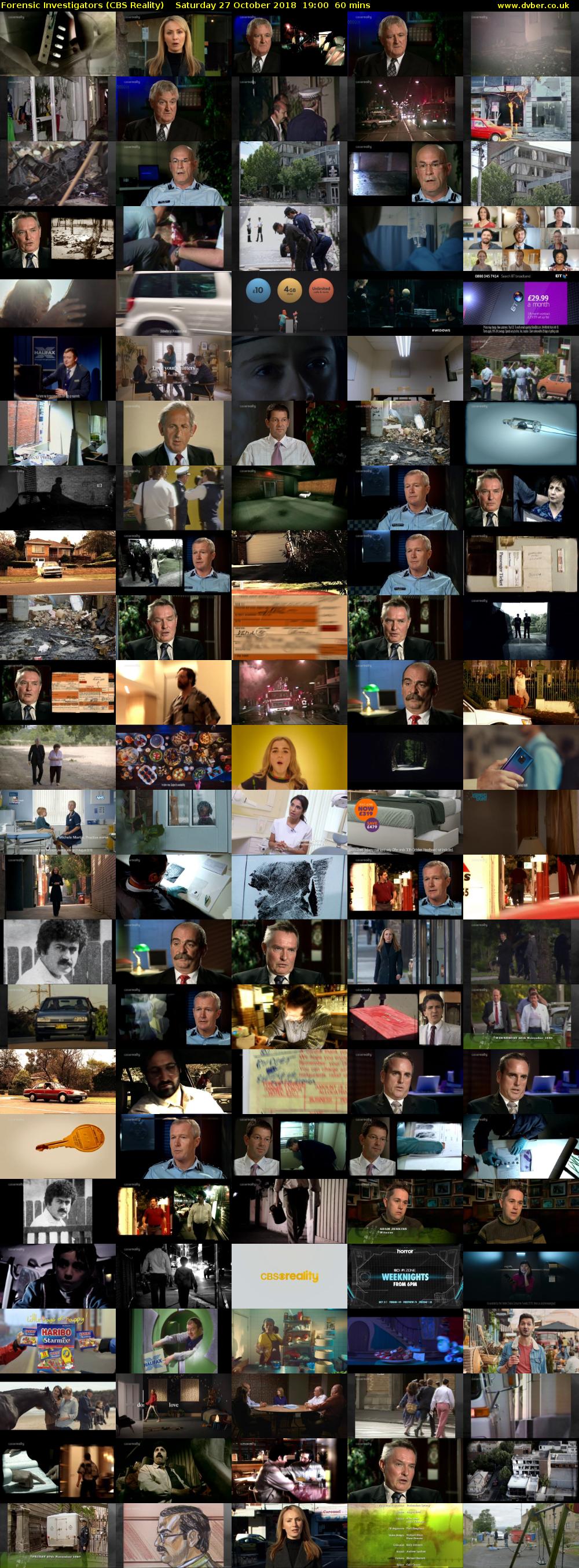 Forensic Investigators (CBS Reality) Saturday 27 October 2018 19:00 - 20:00