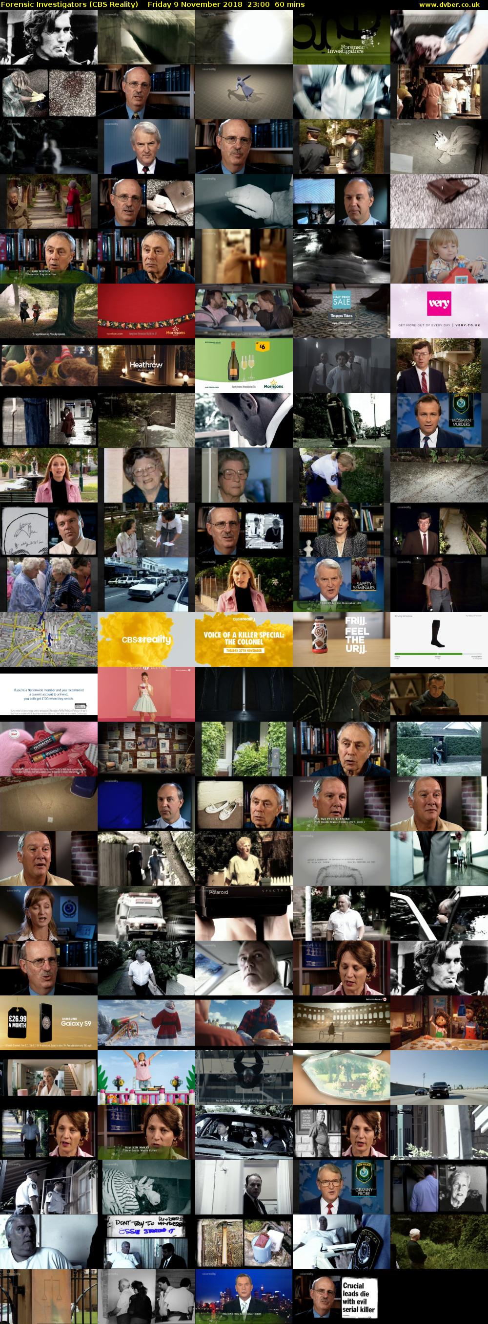 Forensic Investigators (CBS Reality) Friday 9 November 2018 23:00 - 00:00