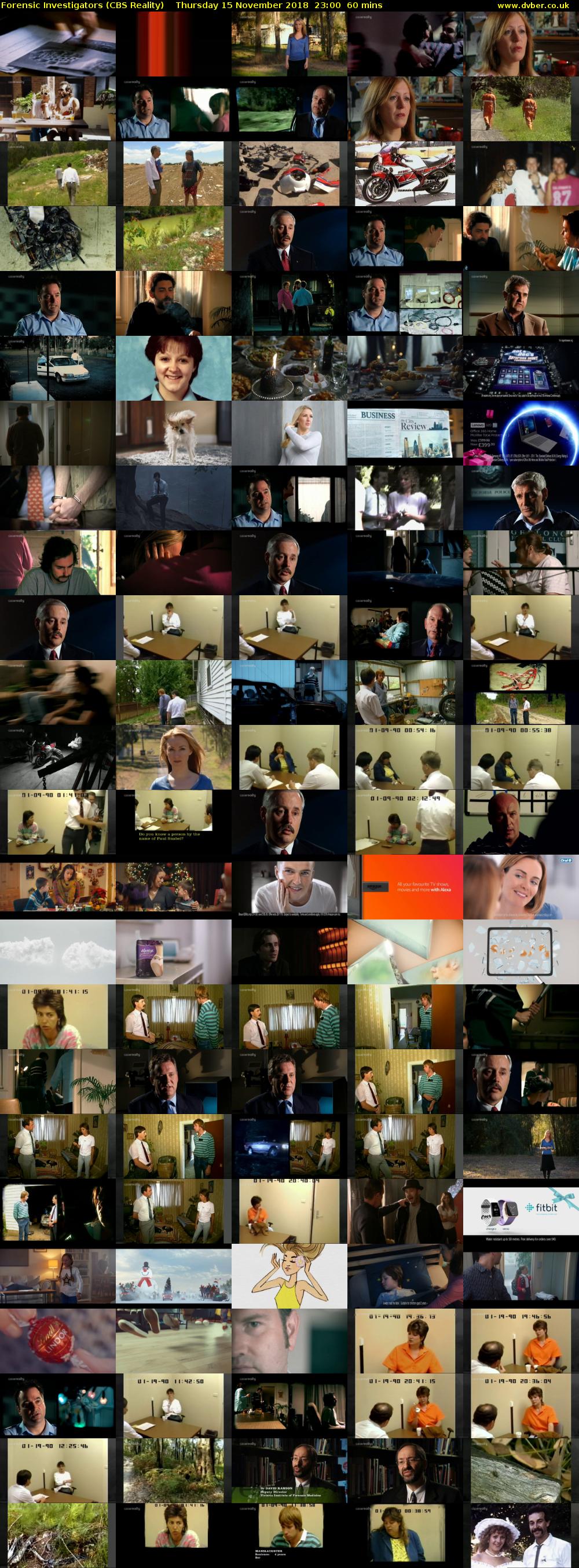 Forensic Investigators (CBS Reality) Thursday 15 November 2018 23:00 - 00:00
