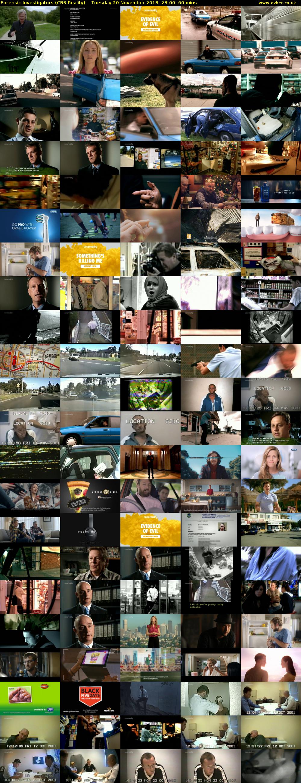 Forensic Investigators (CBS Reality) Tuesday 20 November 2018 23:00 - 00:00