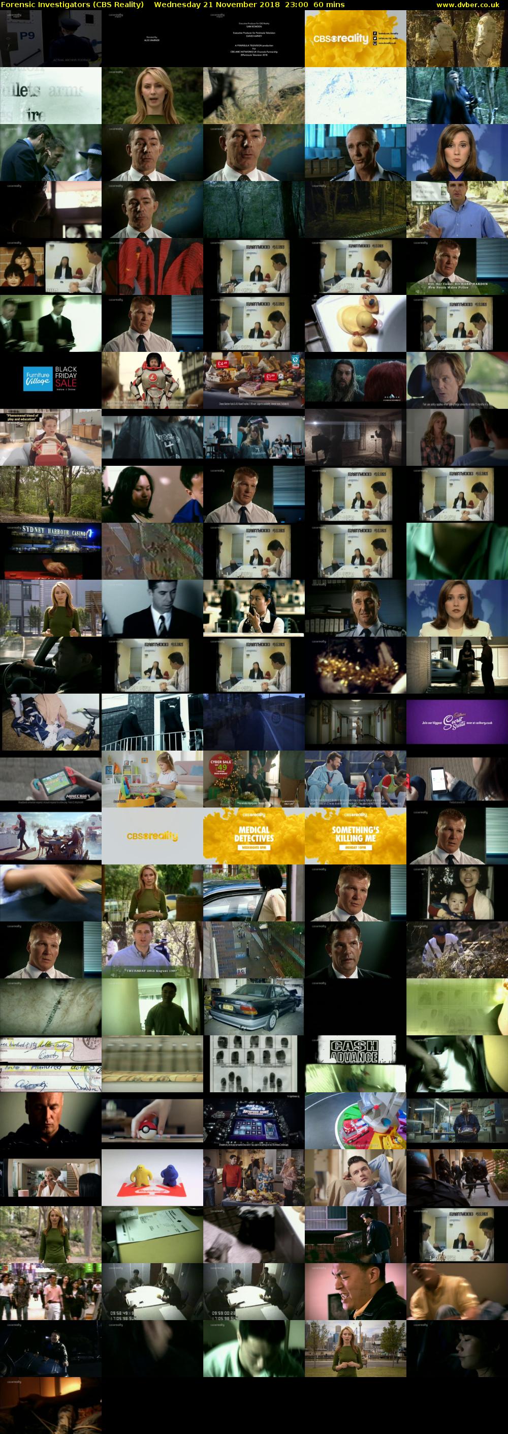 Forensic Investigators (CBS Reality) Wednesday 21 November 2018 23:00 - 00:00