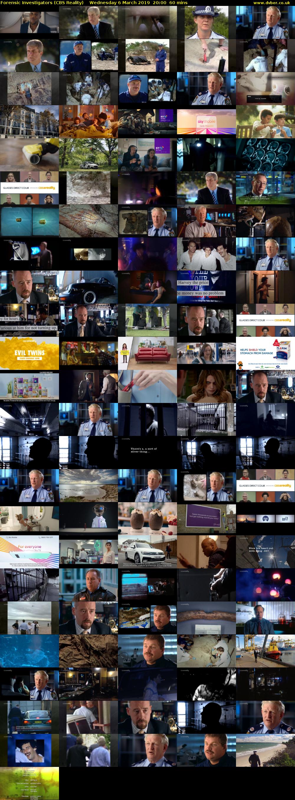 Forensic Investigators (CBS Reality) Wednesday 6 March 2019 20:00 - 21:00