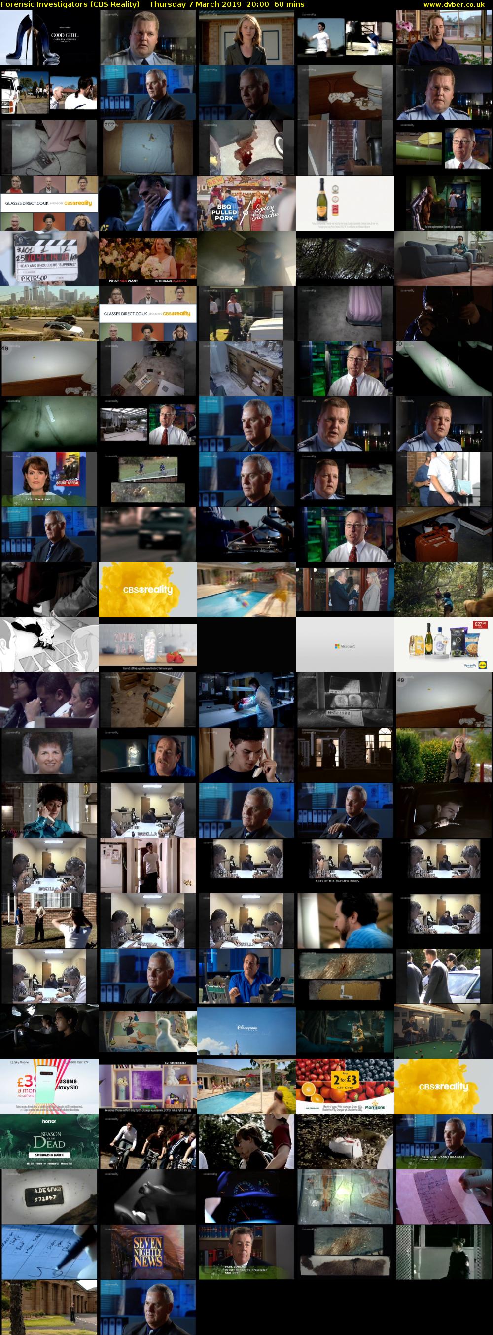 Forensic Investigators (CBS Reality) Thursday 7 March 2019 20:00 - 21:00