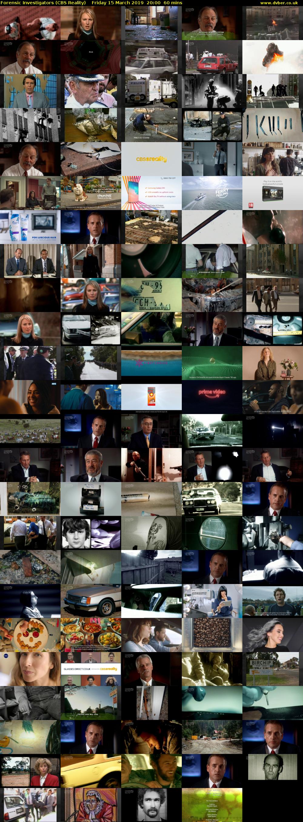 Forensic Investigators (CBS Reality) Friday 15 March 2019 20:00 - 21:00