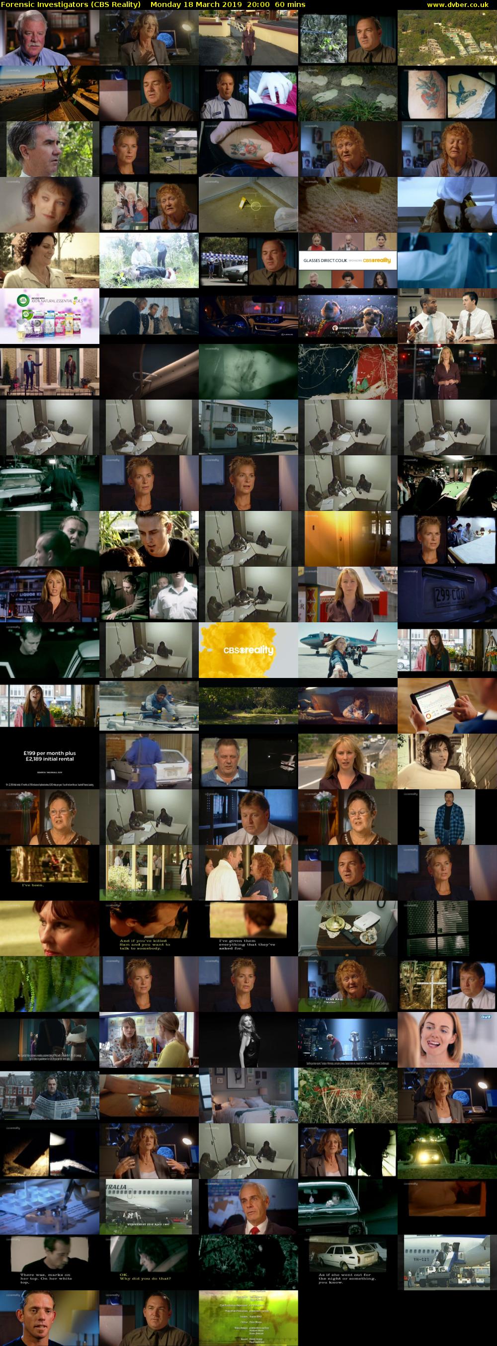 Forensic Investigators (CBS Reality) Monday 18 March 2019 20:00 - 21:00