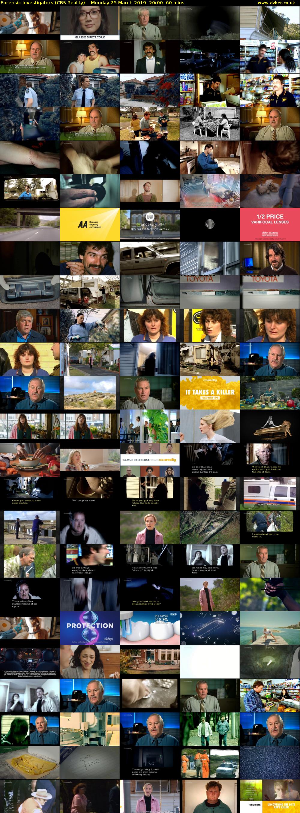 Forensic Investigators (CBS Reality) Monday 25 March 2019 20:00 - 21:00