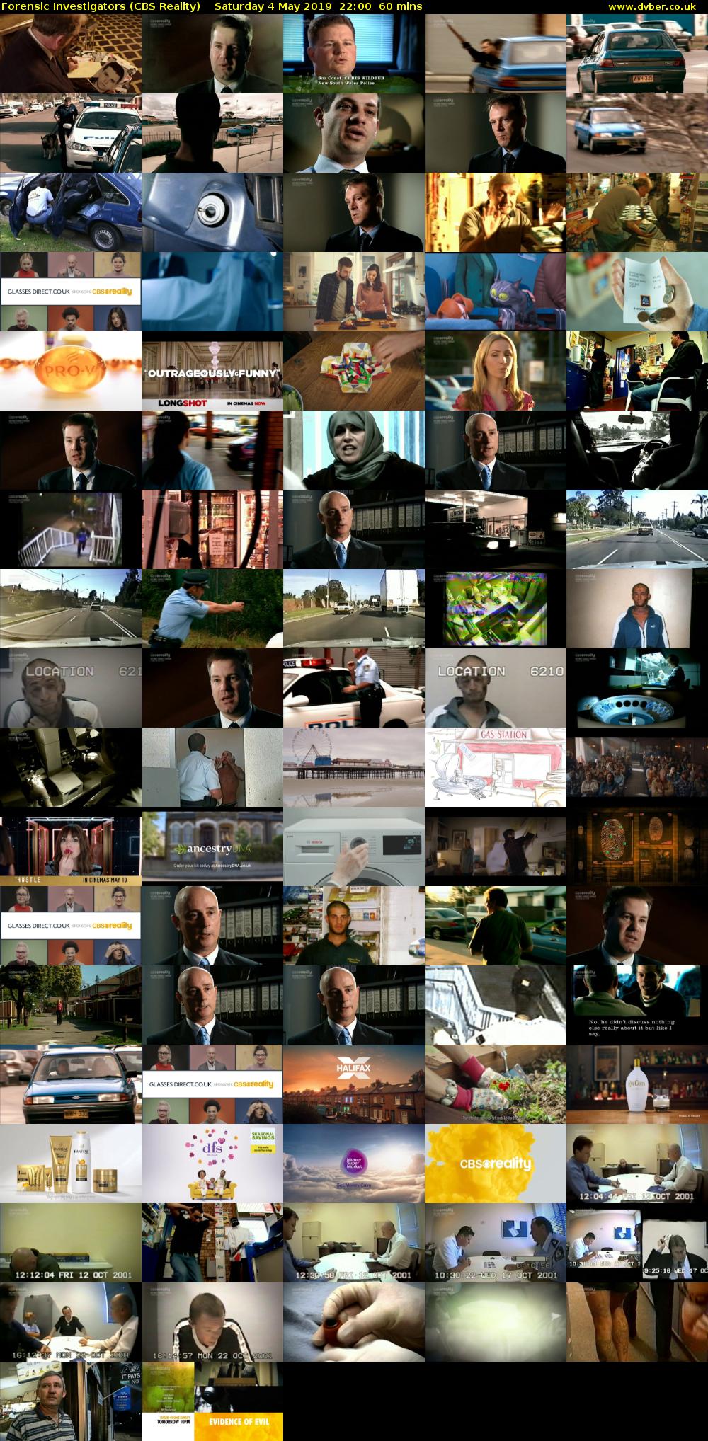 Forensic Investigators (CBS Reality) Saturday 4 May 2019 22:00 - 23:00