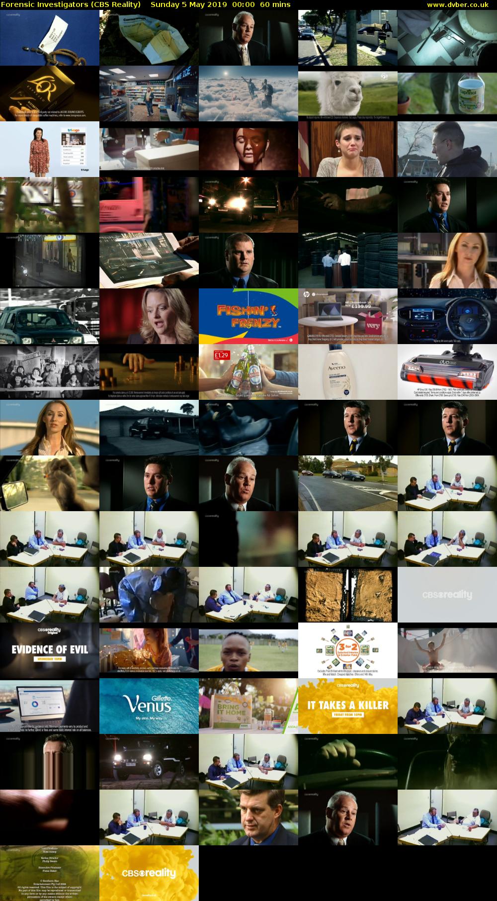 Forensic Investigators (CBS Reality) Sunday 5 May 2019 00:00 - 01:00