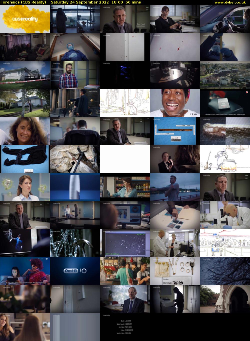 Forensics (CBS Reality) Saturday 24 September 2022 18:00 - 19:00