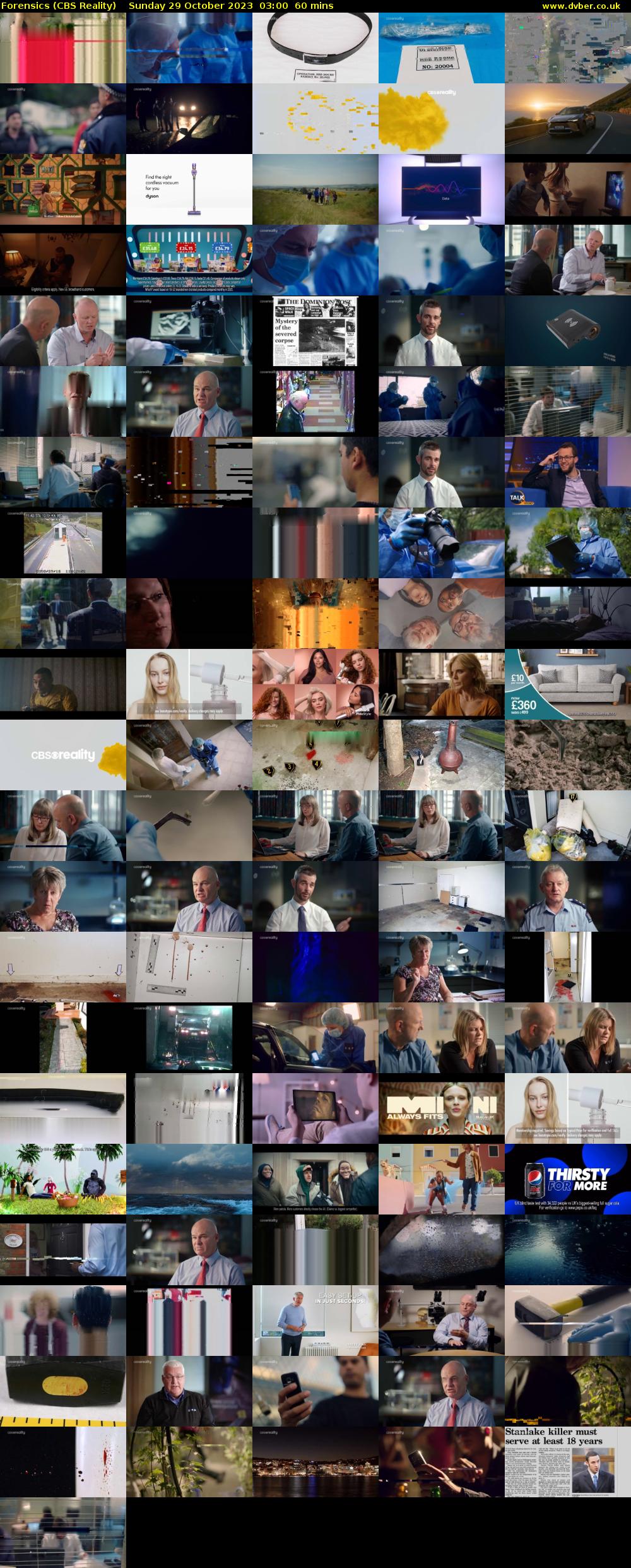 Forensics (CBS Reality) Sunday 29 October 2023 03:00 - 04:00