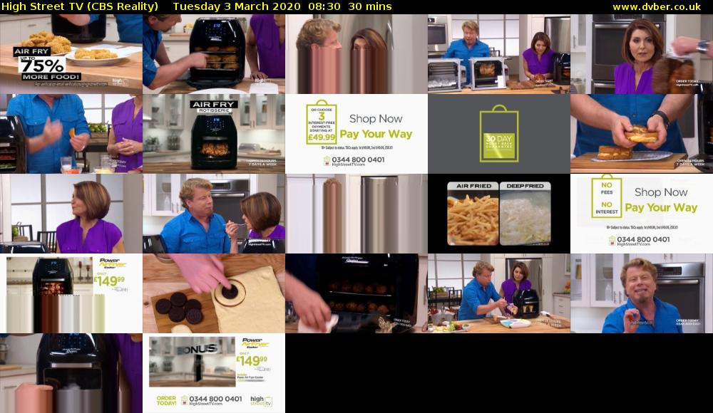 High Street TV (CBS Reality) Tuesday 3 March 2020 08:30 - 09:00