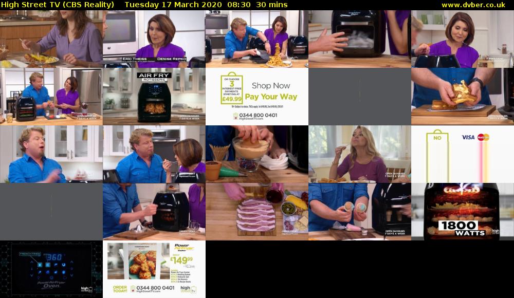High Street TV (CBS Reality) Tuesday 17 March 2020 08:30 - 09:00