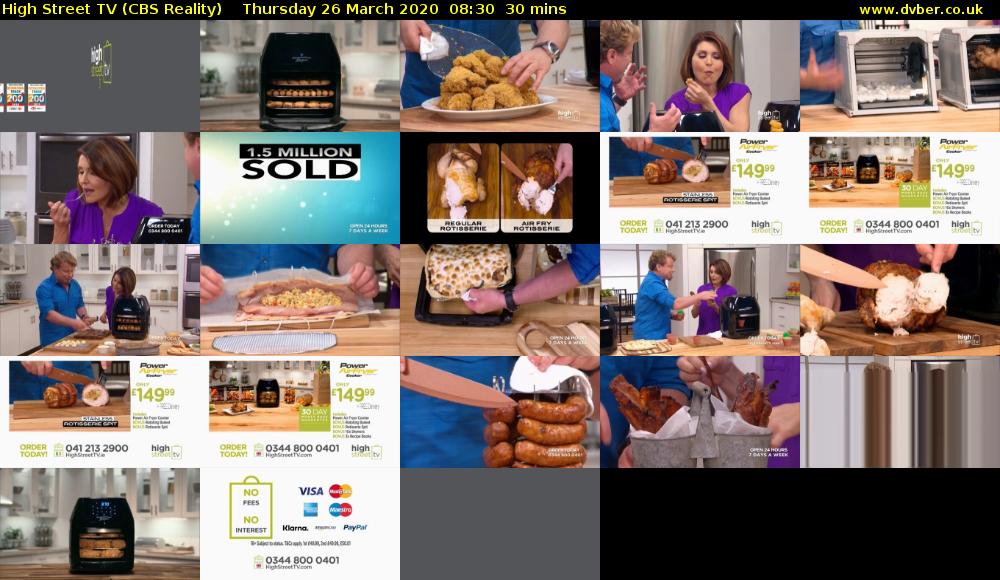 High Street TV (CBS Reality) Thursday 26 March 2020 08:30 - 09:00